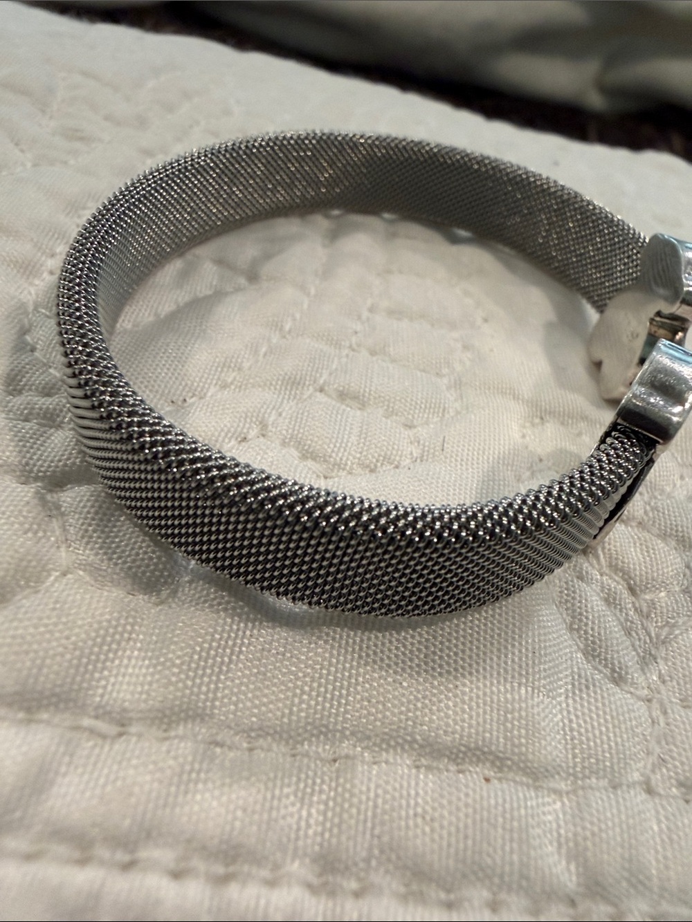Tous 925 Silver Mesh Cuff Bracelet with Bear Motifs - Picture 4 of 11